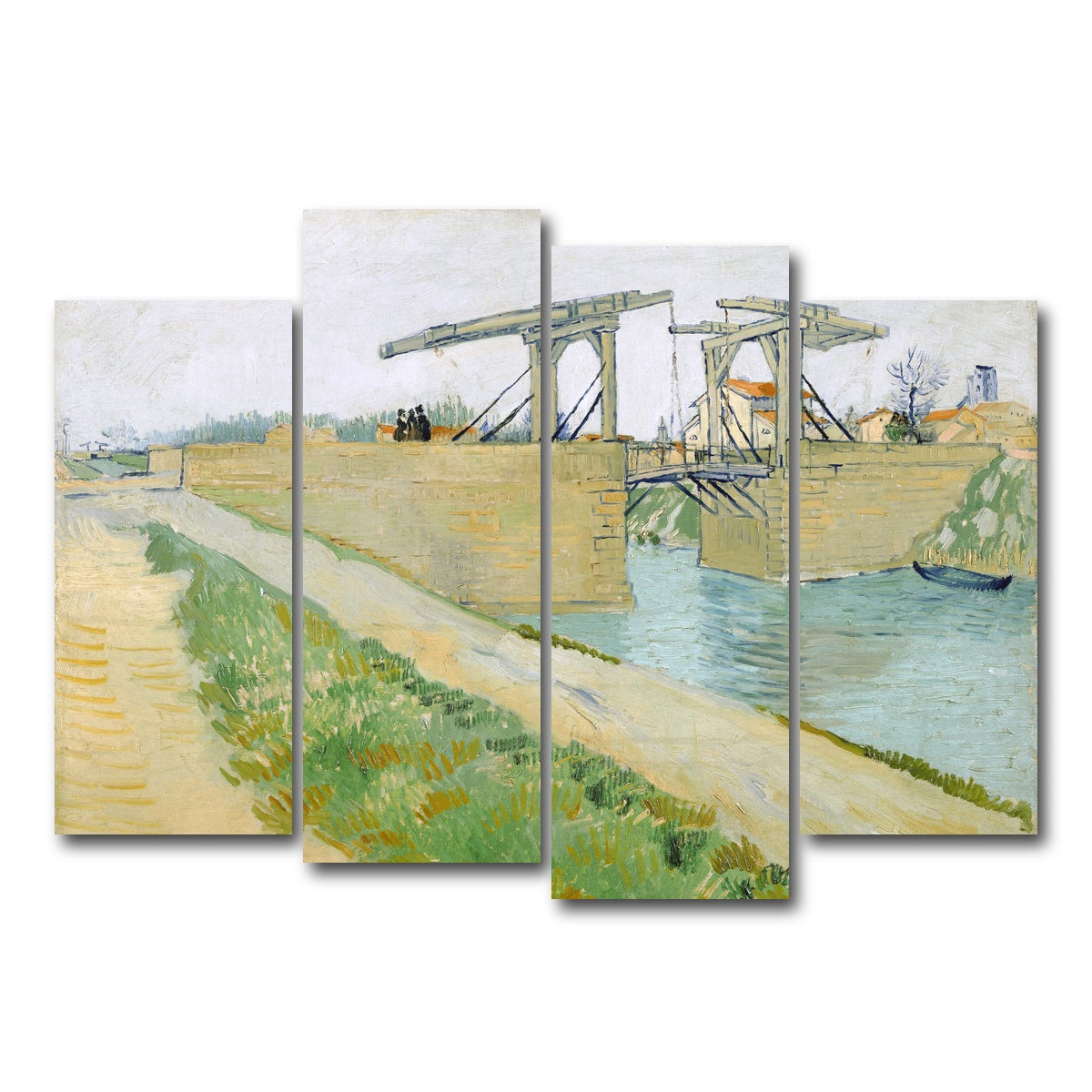 AUTO-MOCKUP WHITE | De brug van Langlois | 4 Piece | Gallery Wrap Canvas | group=4_normal