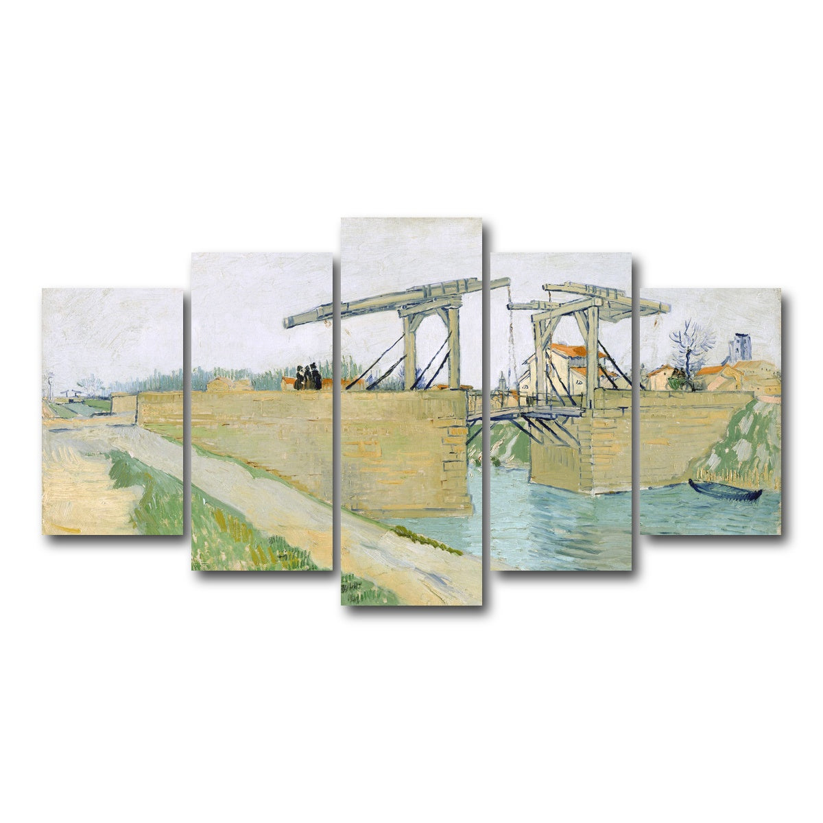 AUTO-MOCKUP WHITE | De brug van Langlois | 5 Piece | Gallery Wrap Canvas | group=5_normal