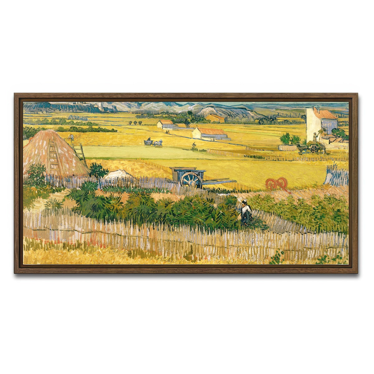 AUTO-MOCKUP WHITE | De oogst | 1 Piece | Walnut Framed Canvas | group=2x1