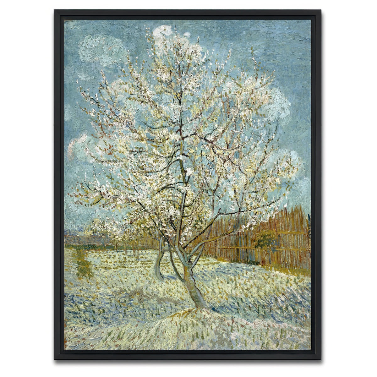 AUTO-MOCKUP WHITE | De roze perzikboom | 1 Piece | Black Framed Canvas | group=3x4