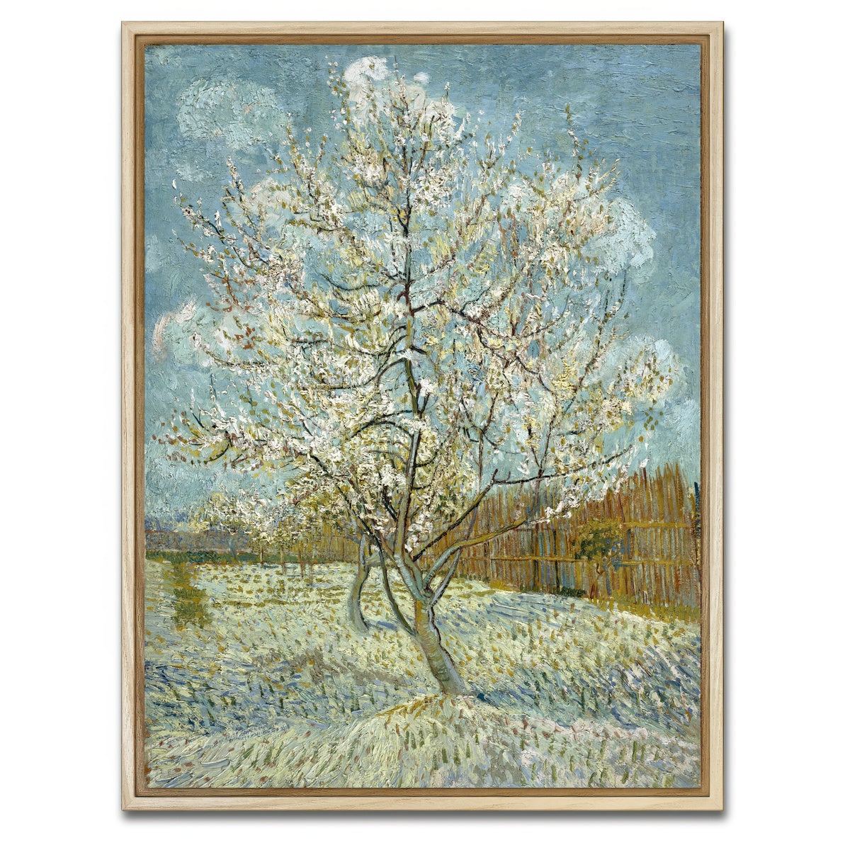 AUTO-MOCKUP WHITE | De roze perzikboom | 1 Piece | Natural Framed Canvas | group=3x4