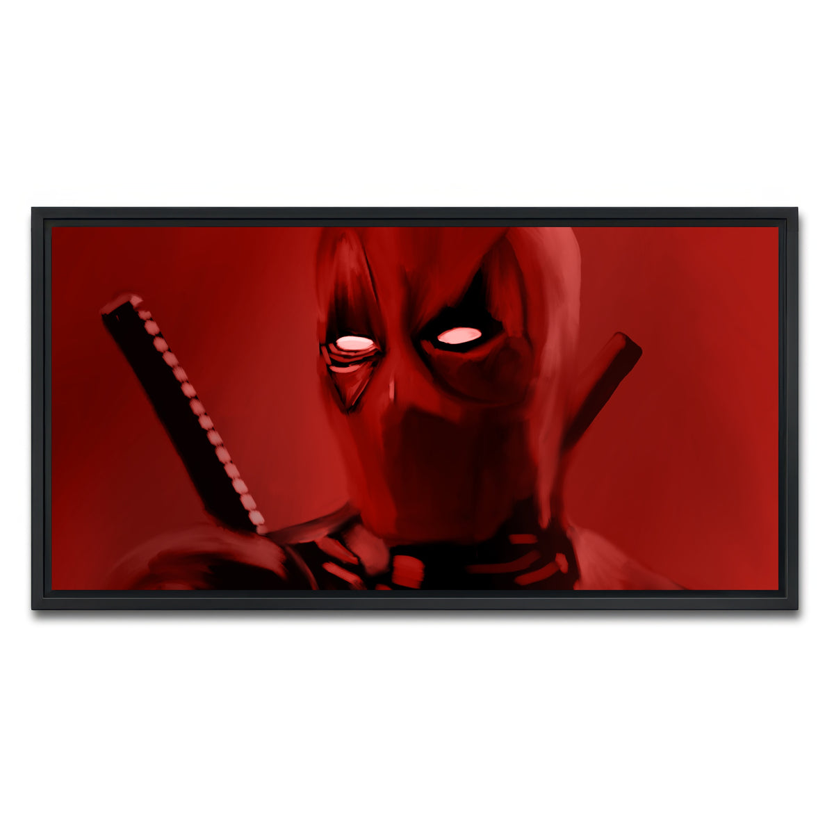 AUTO-MOCKUP WHITE | Dead In Red | 1 Piece | Black Framed Canvas | group=2x1