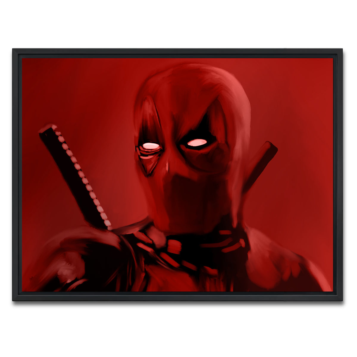 AUTO-MOCKUP WHITE | Dead In Red | 1 Piece | Black Framed Canvas | group=4x3