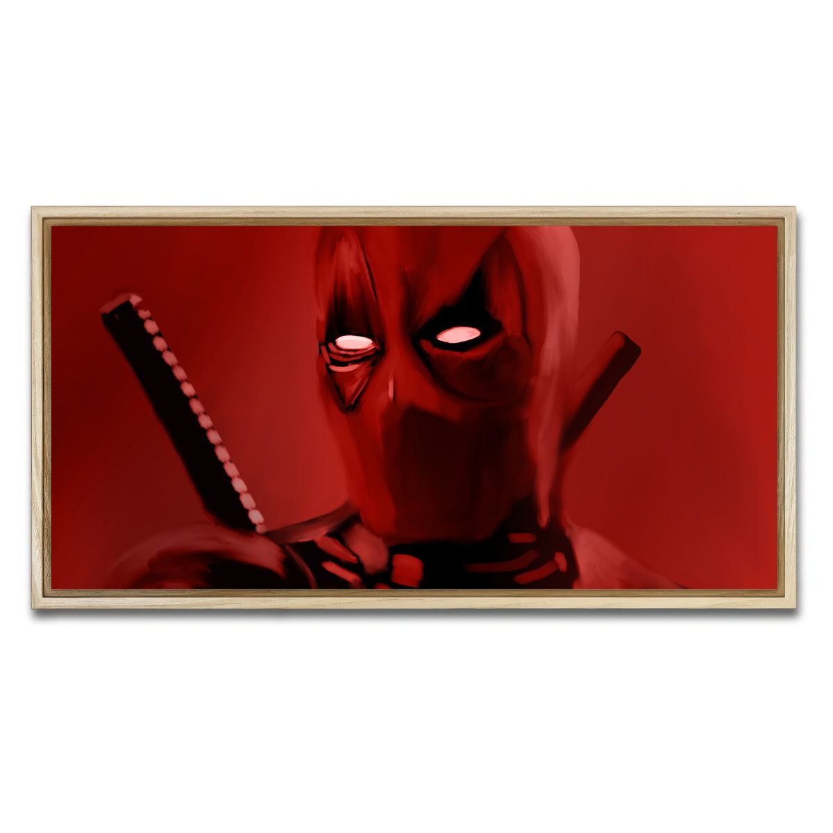 AUTO-MOCKUP WHITE | Dead In Red | 1 Piece | Natural Framed Canvas | group=2x1