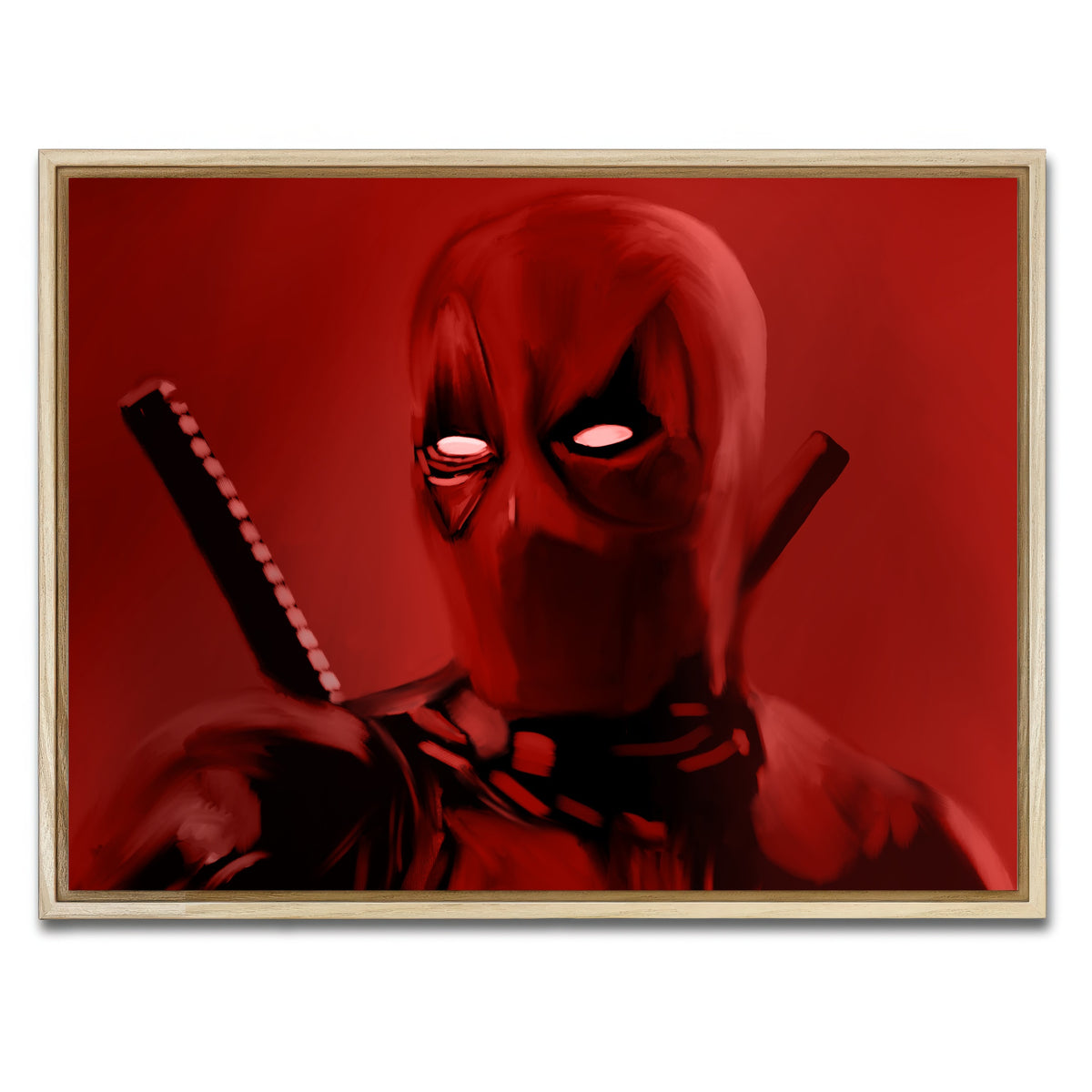 AUTO-MOCKUP WHITE | Dead In Red | 1 Piece | Natural Framed Canvas | group=4x3