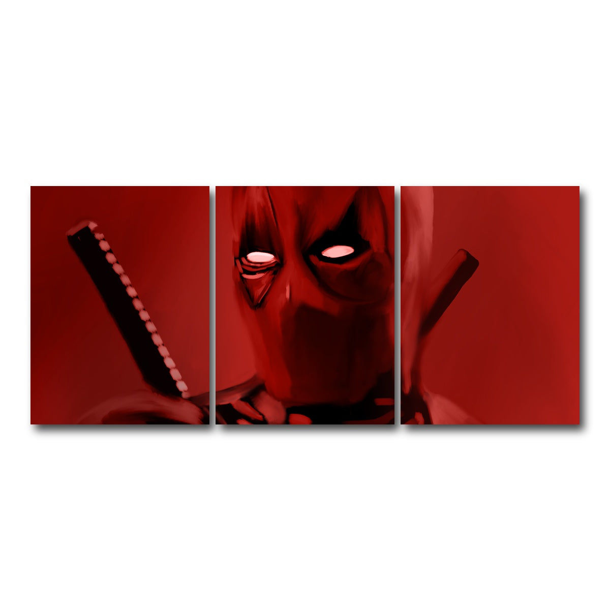 AUTO-MOCKUP WHITE | Dead In Red | 3 Piece | Gallery Wrap Canvas | group=18x24