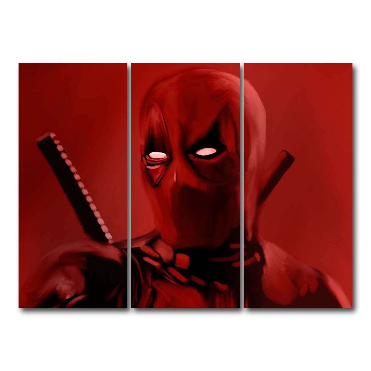 AUTO-MOCKUP WHITE | Dead In Red | 3 Piece | Gallery Wrap Canvas | group=8x18