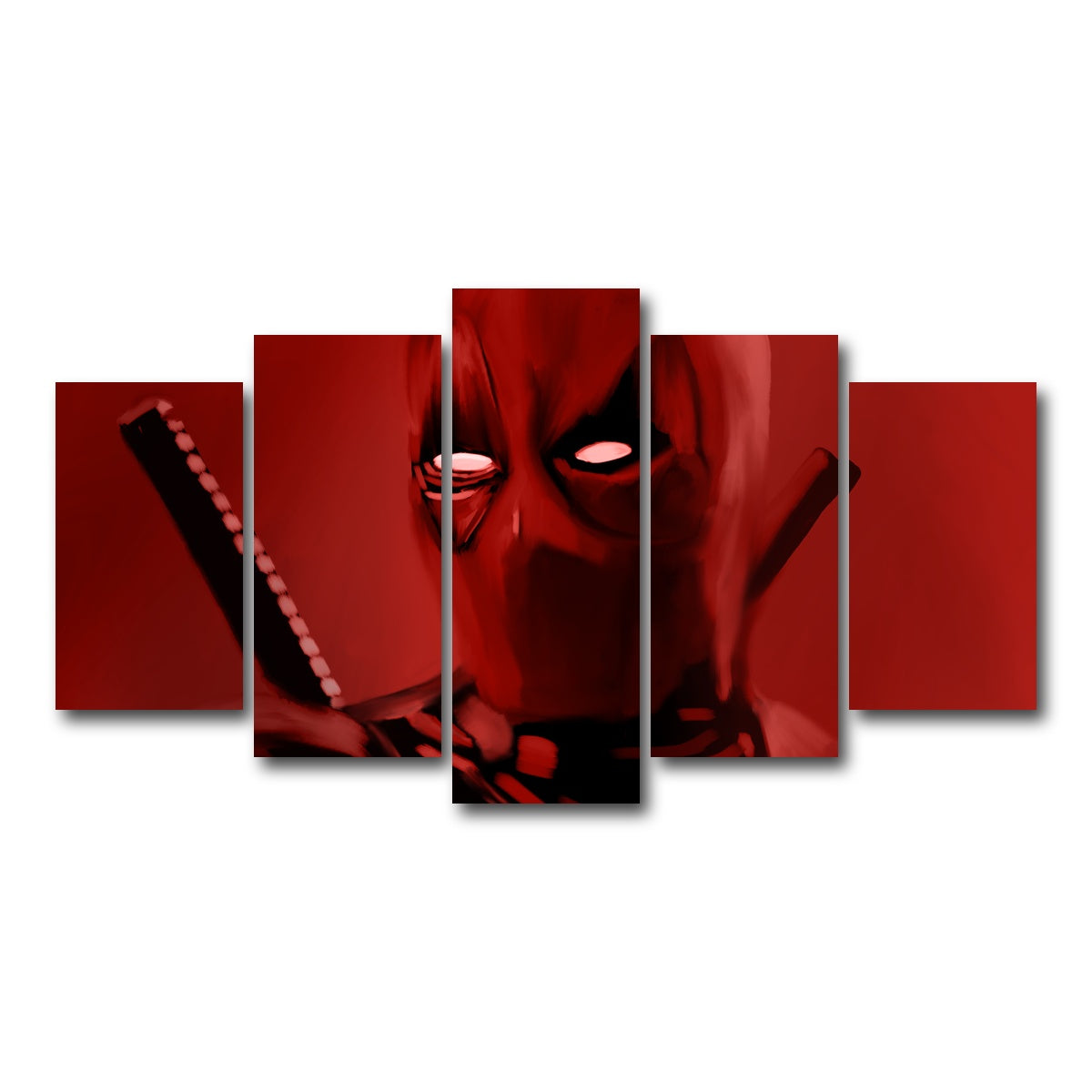 AUTO-MOCKUP WHITE | Dead In Red | 5 Piece | Gallery Wrap Canvas | group=5_normal