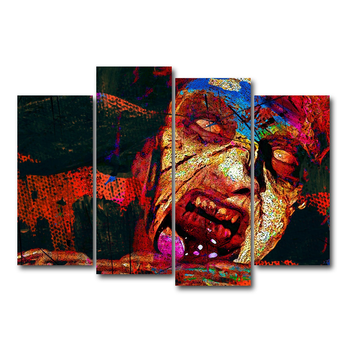 AUTO-MOCKUP WHITE | Deadite Cheryl | 4 Piece | Gallery Wrap Canvas | group=4_normal