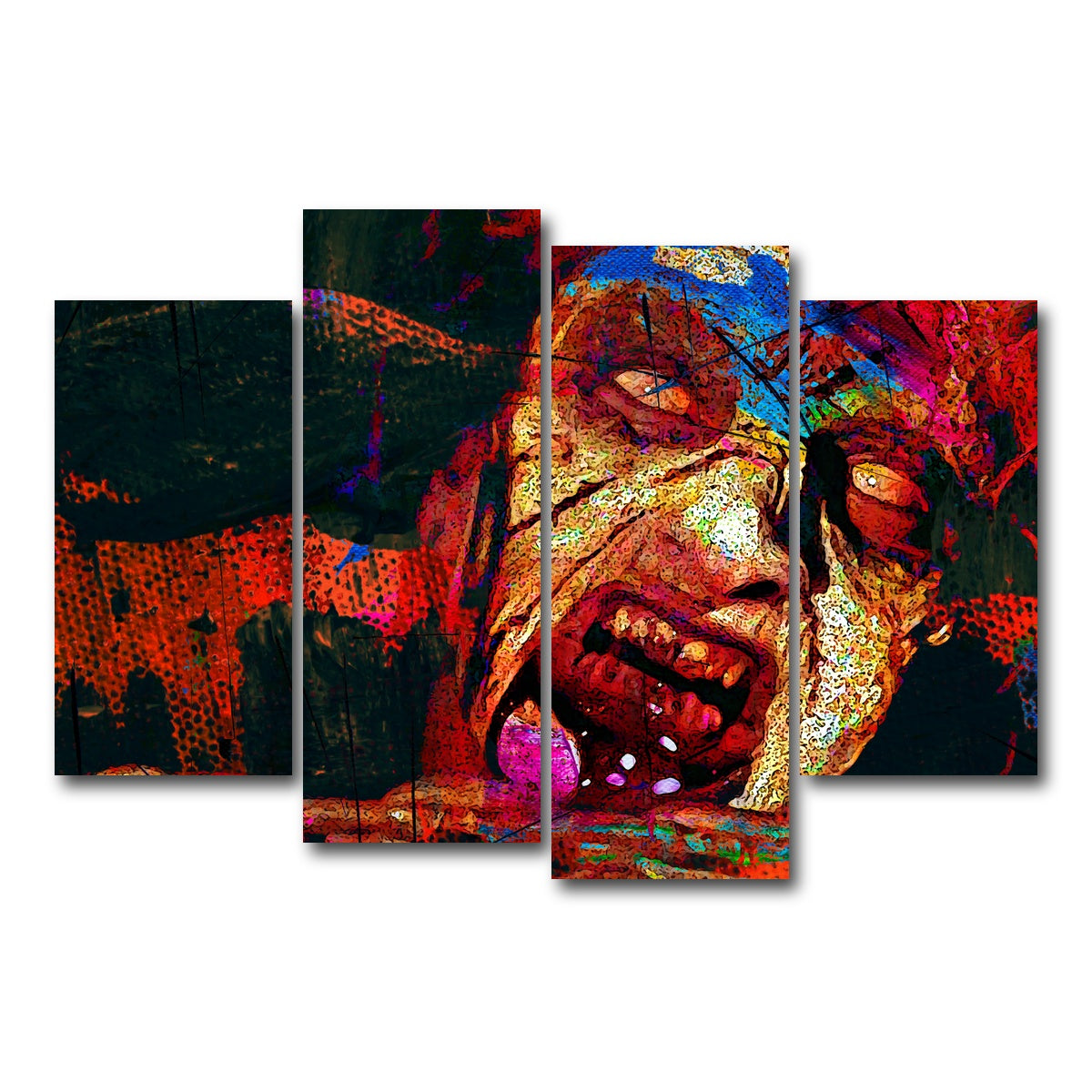 AUTO-MOCKUP WHITE | Deadite Cheryl | 4 Piece | Gallery Wrap Canvas | group=4_short