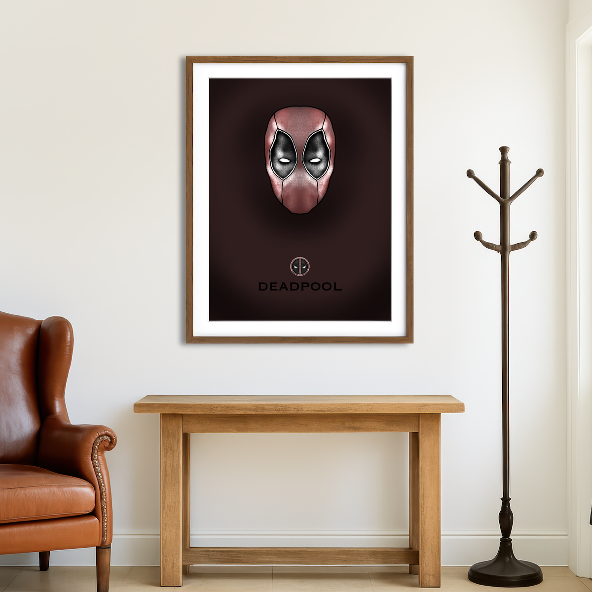 AUTO-MOCKUP ROOM | Deadpool Head Wall Art