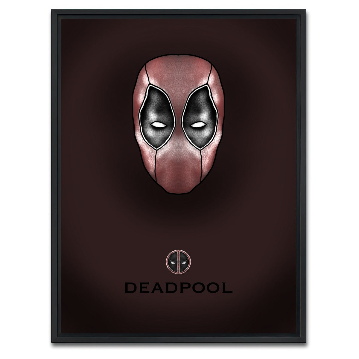 AUTO-MOCKUP WHITE | Deadpool Head | 1 Piece | Black Framed Canvas | group=3x4