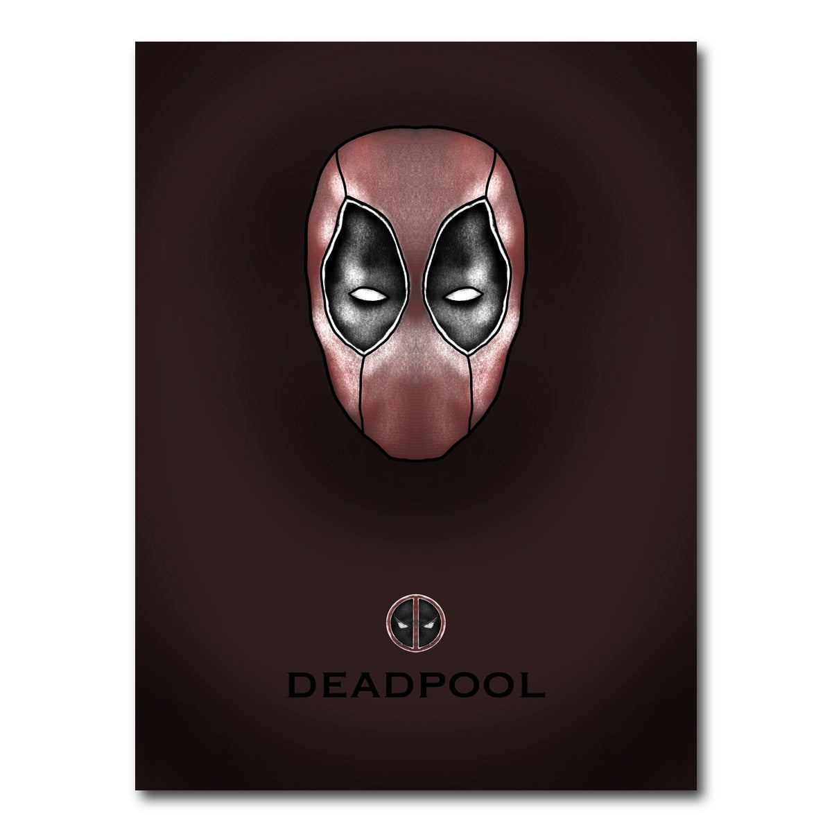 AUTO-MOCKUP WHITE | Deadpool Head | 1 Piece | Gallery Wrap Canvas | group=3x4