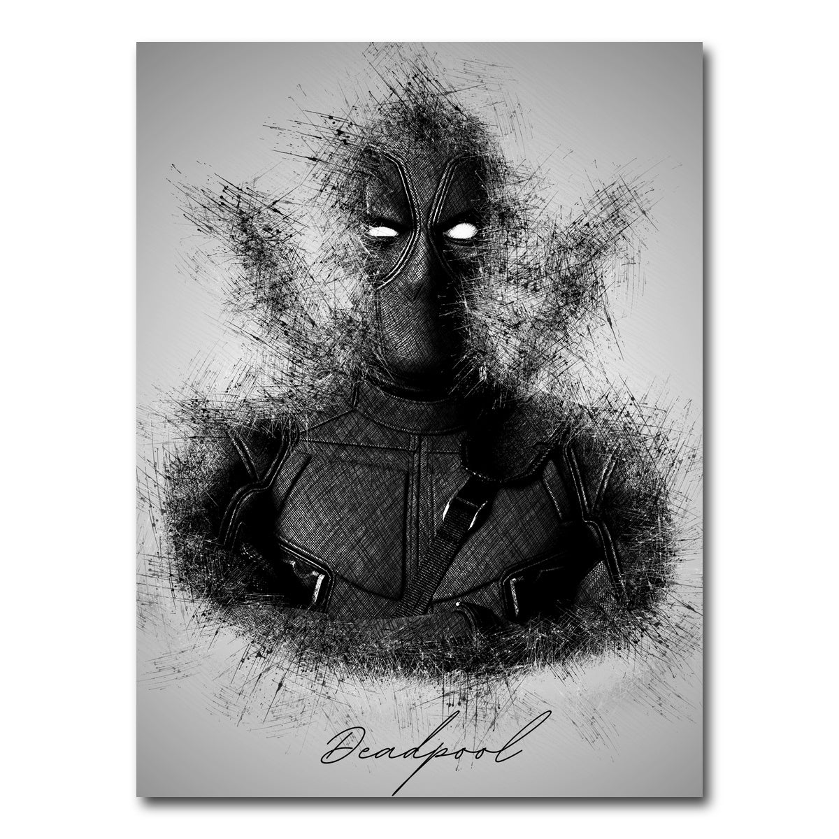 AUTO-MOCKUP WHITE | Deadpool Sketch | 1 Piece | Gallery Wrap Canvas | group=3x4