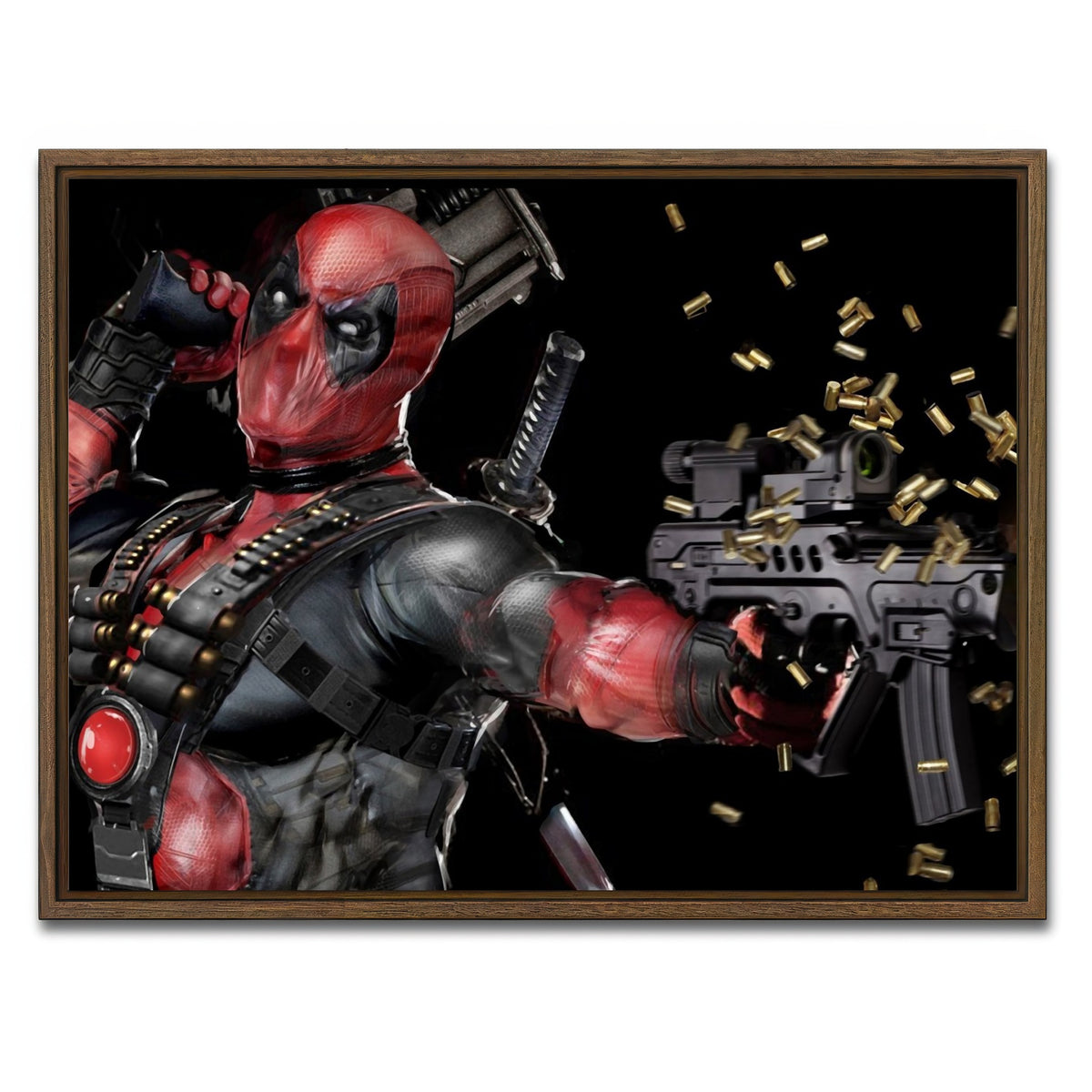 AUTO-MOCKUP WHITE | Deadpool | 1 Piece | Walnut Framed Canvas | group=4x3