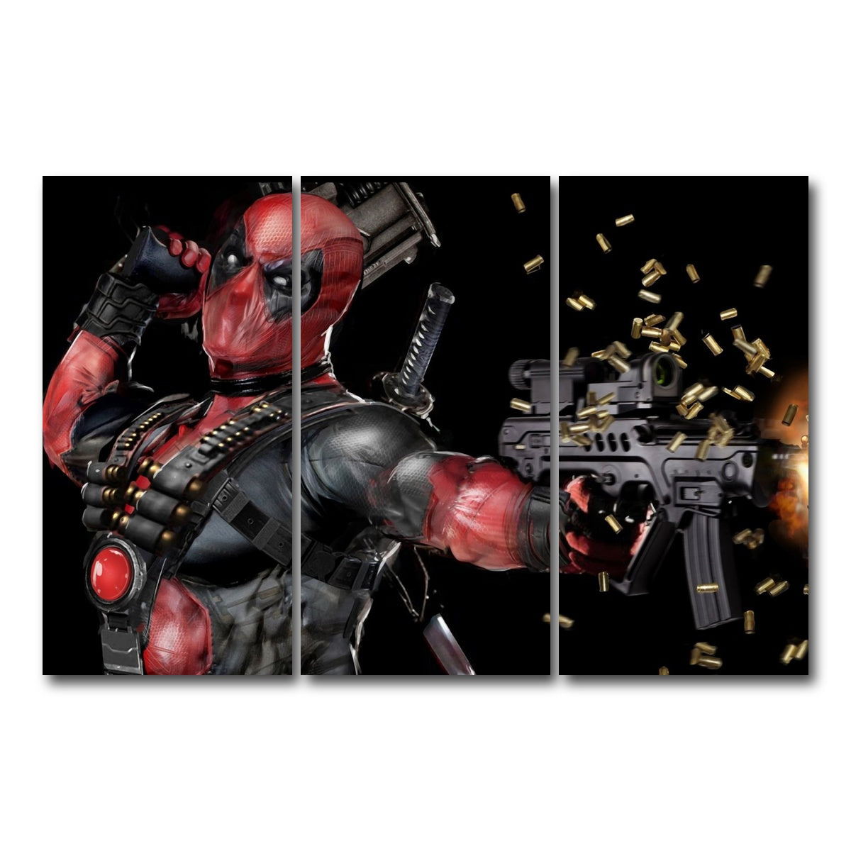 AUTO-MOCKUP WHITE | Deadpool | 3 Piece | Gallery Wrap Canvas | group=12x24