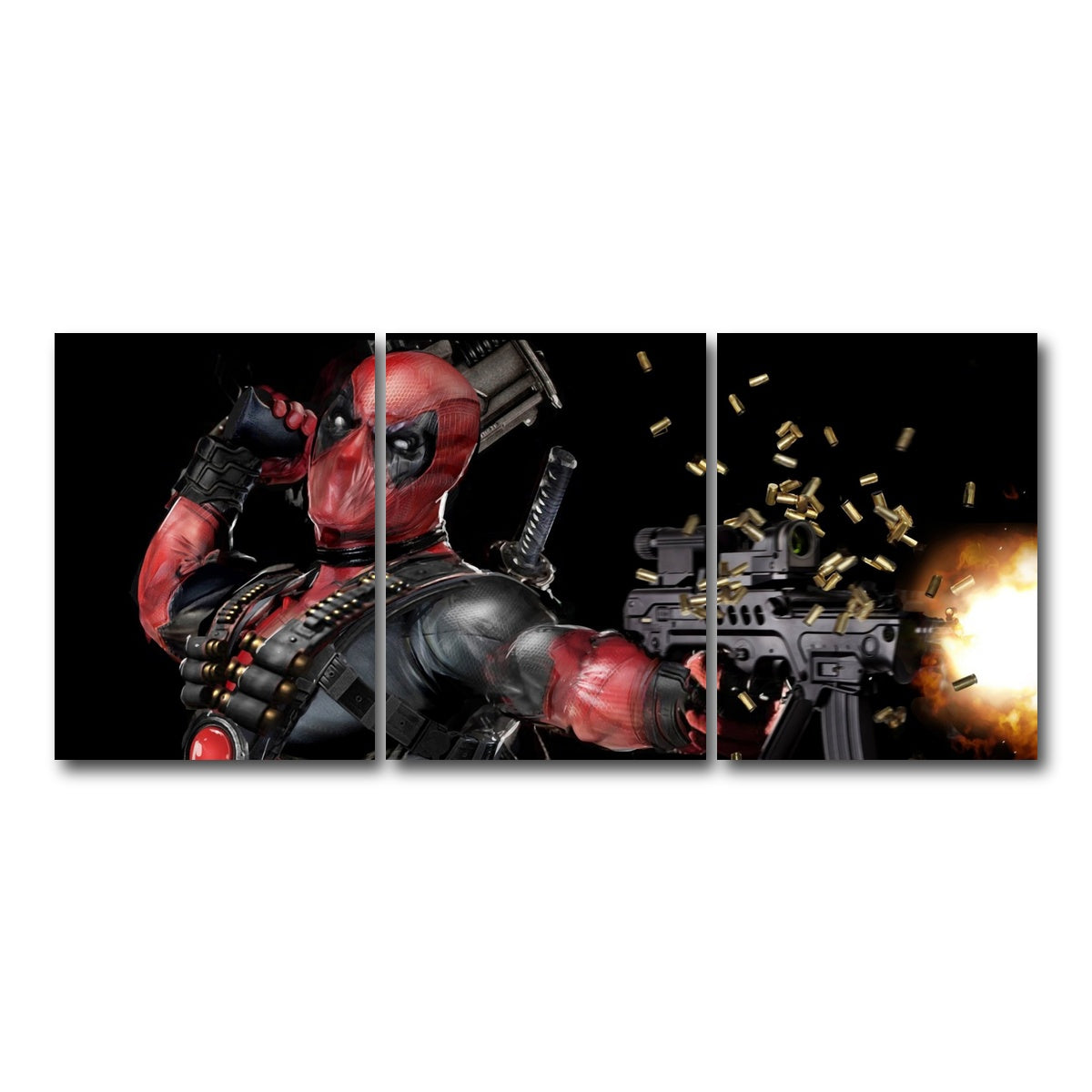 AUTO-MOCKUP WHITE | Deadpool | 3 Piece | Gallery Wrap Canvas | group=18x24