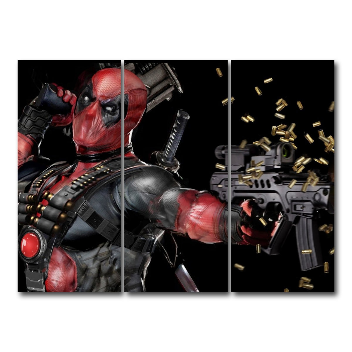 AUTO-MOCKUP WHITE | Deadpool | 3 Piece | Gallery Wrap Canvas | group=8x18