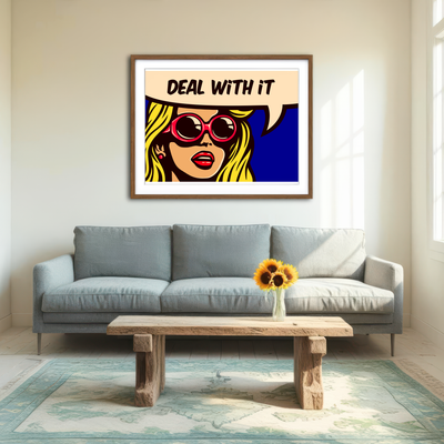 AUTO-MOCKUP ROOM | Deal With it Wall Art