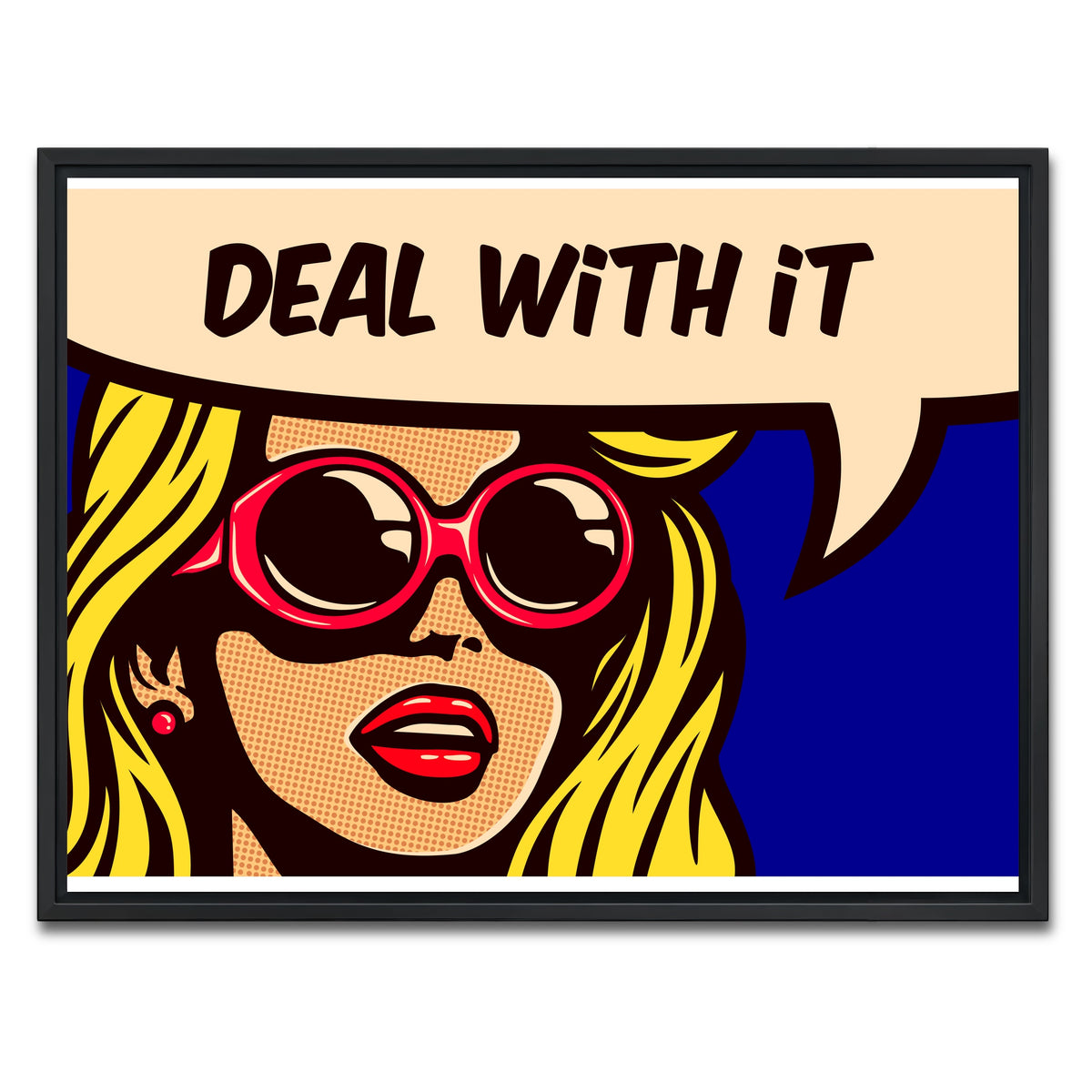 AUTO-MOCKUP WHITE | Deal With it | 1 Piece | Black Framed Canvas | group=4x3