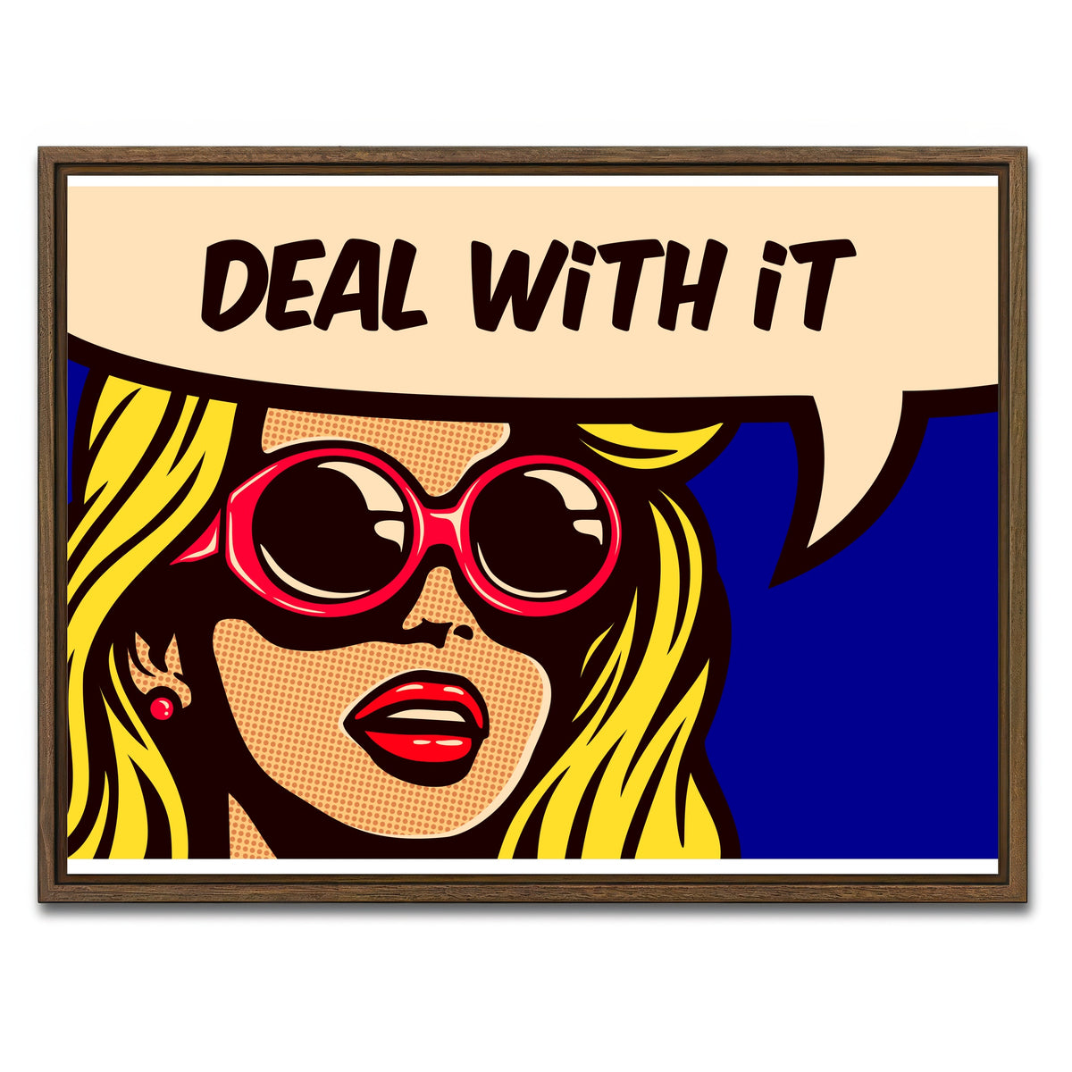 AUTO-MOCKUP WHITE | Deal With it | 1 Piece | Walnut Framed Canvas | group=4x3