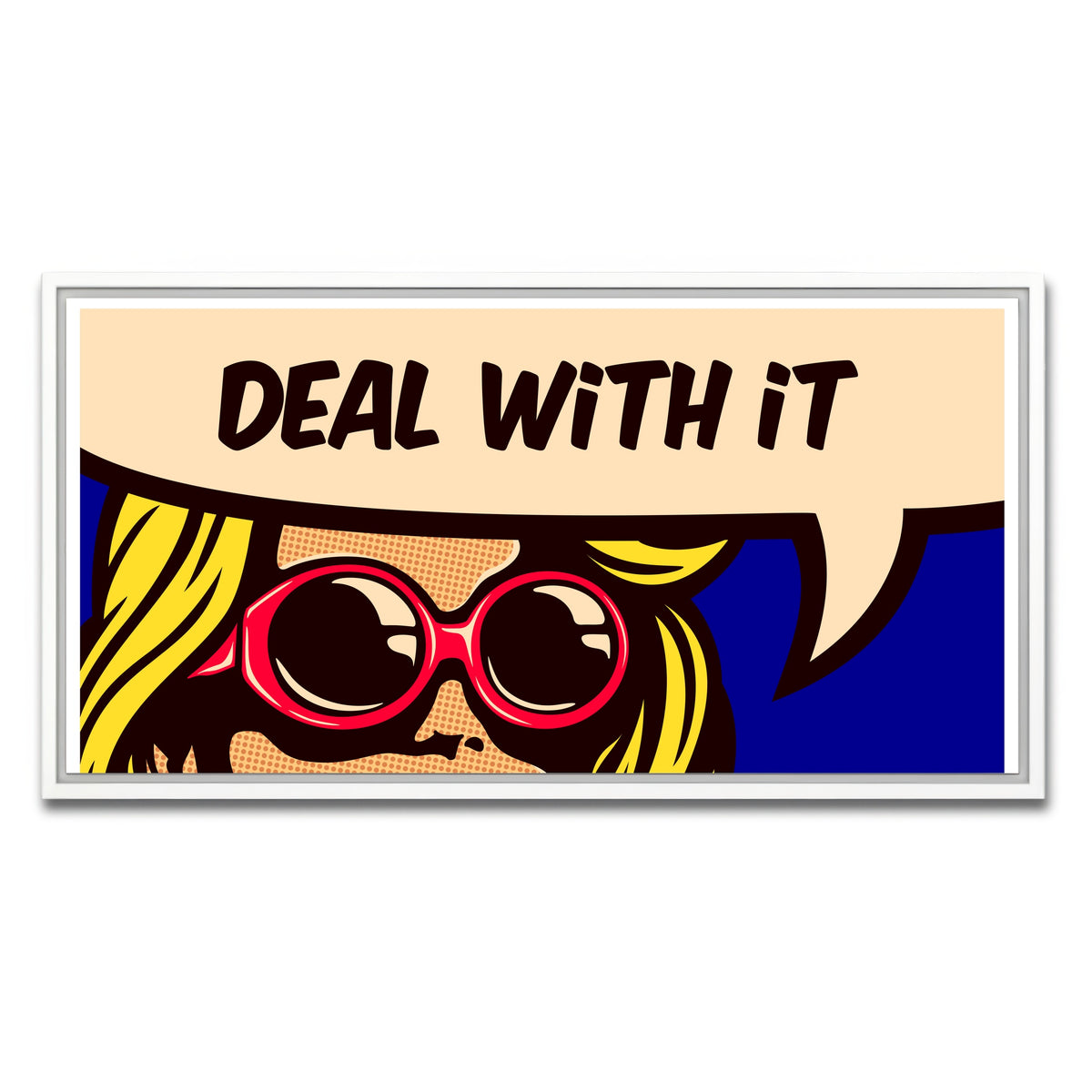 AUTO-MOCKUP WHITE | Deal With it | 1 Piece | White Framed Canvas | group=2x1