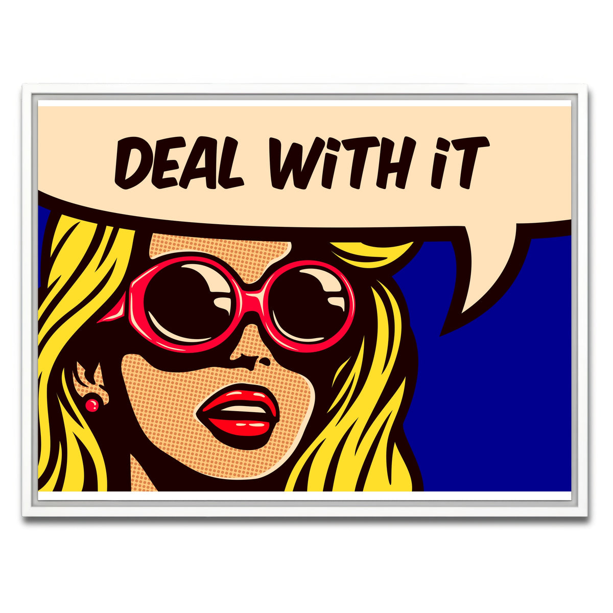 AUTO-MOCKUP WHITE | Deal With it | 1 Piece | White Framed Canvas | group=4x3