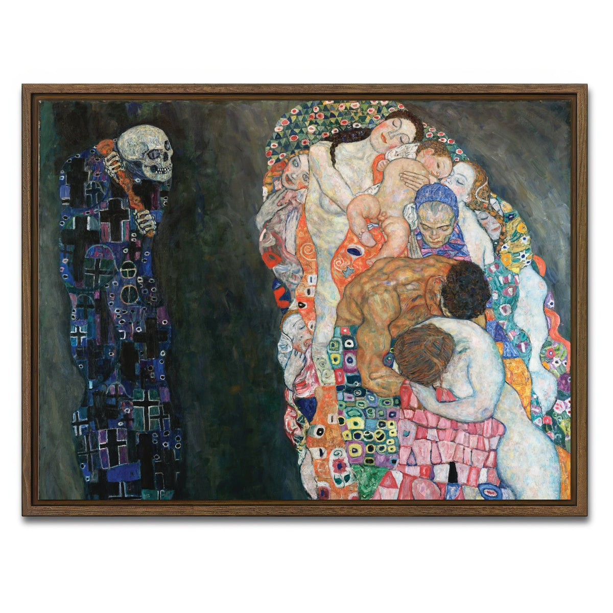 AUTO-MOCKUP WHITE | Death and Life | 1 Piece | Walnut Framed Canvas | group=4x3