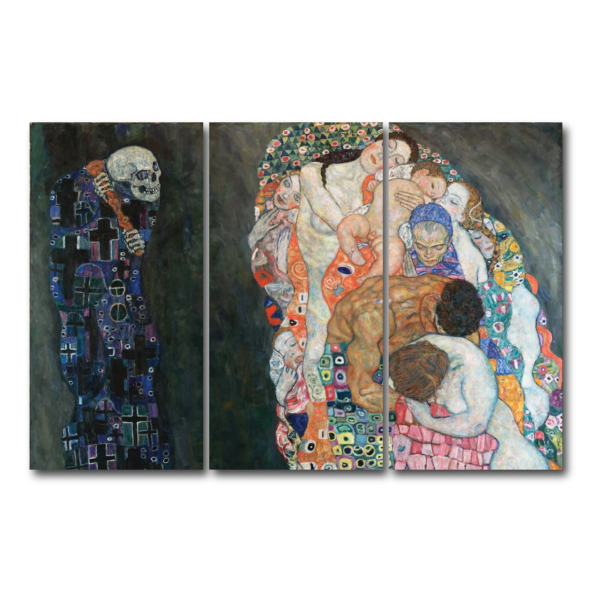 AUTO-MOCKUP WHITE | Death and Life | 3 Piece | Gallery Wrap Canvas | group=12x24