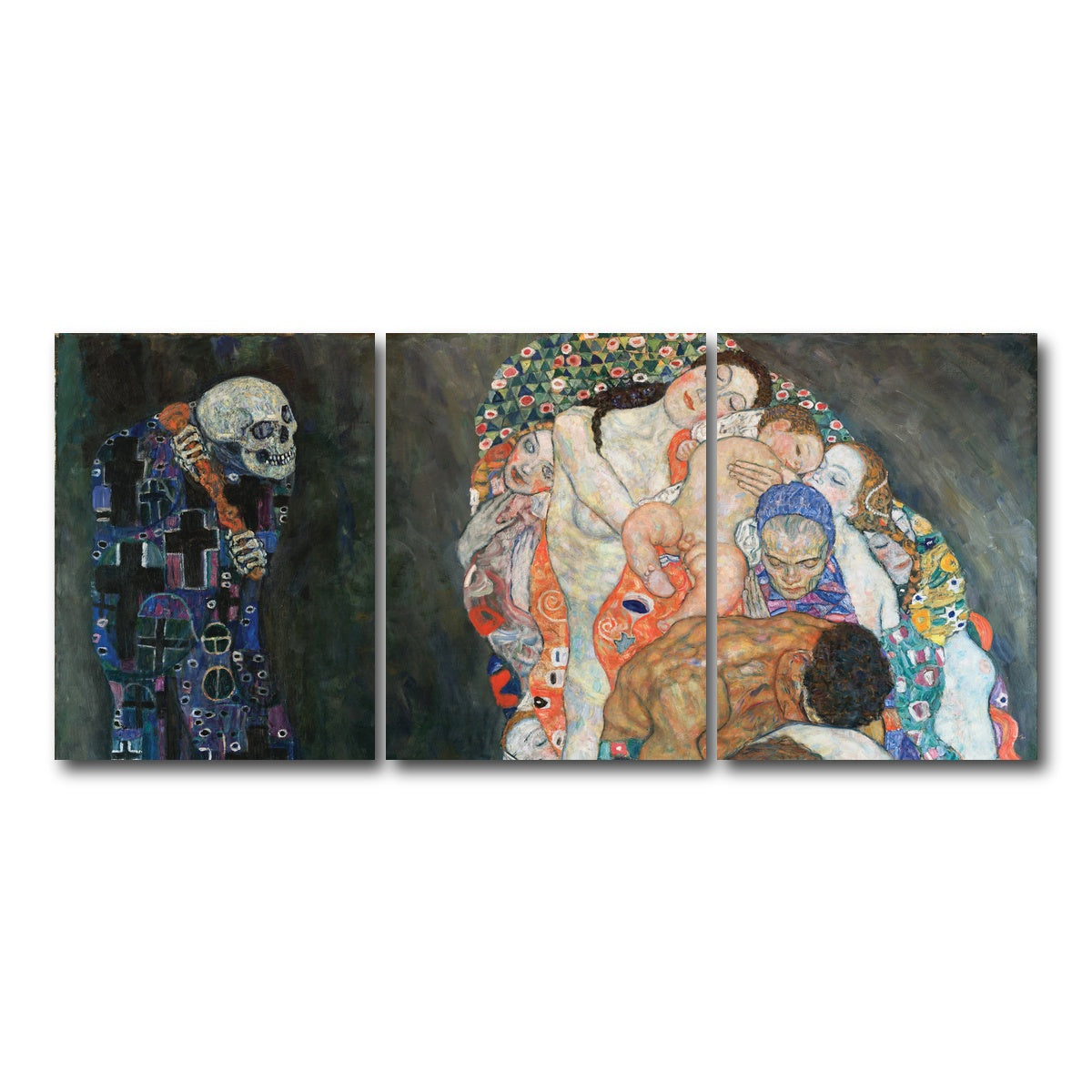 AUTO-MOCKUP WHITE | Death and Life | 3 Piece | Gallery Wrap Canvas | group=18x24