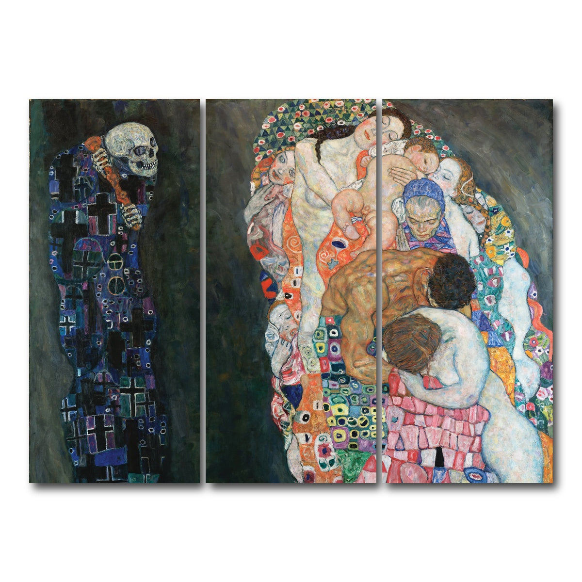 AUTO-MOCKUP WHITE | Death and Life | 3 Piece | Gallery Wrap Canvas | group=8x18