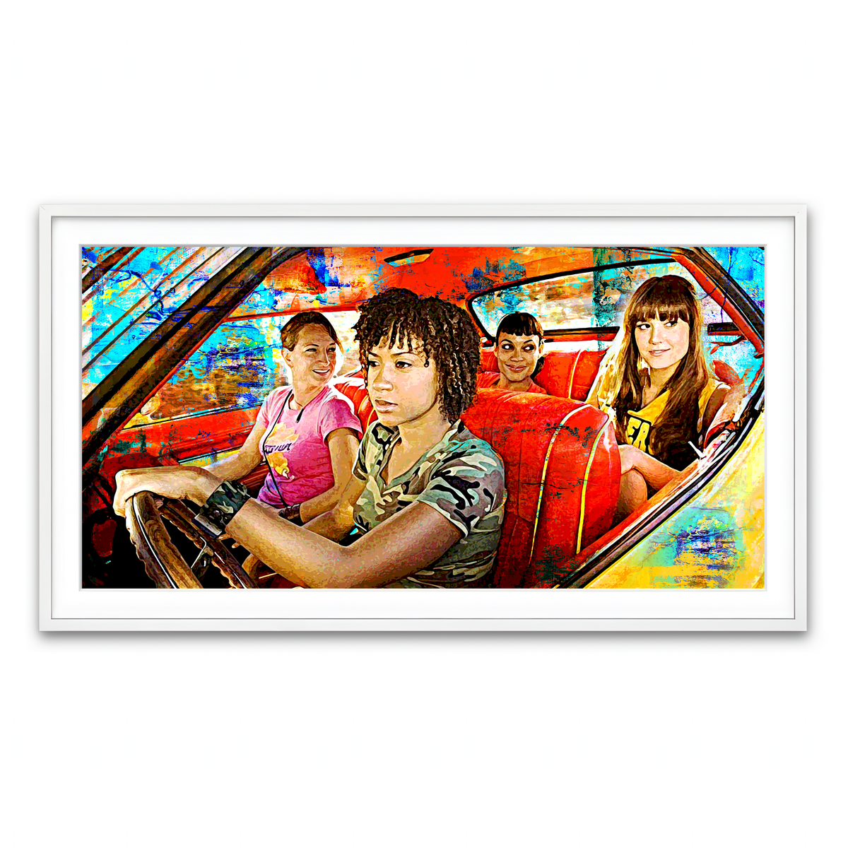 Framed Print 2x1 White