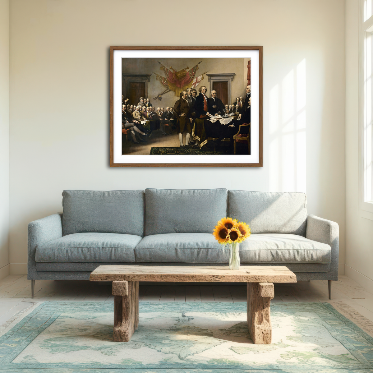 AUTO-MOCKUP ROOM | Declaration of Independence Wall Art