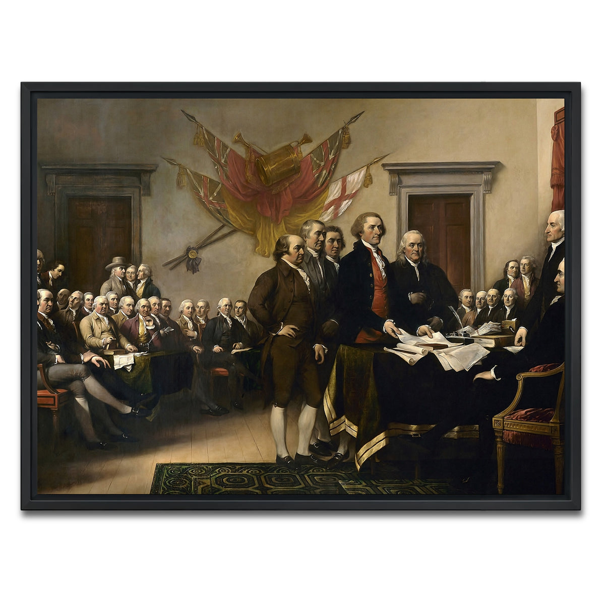 AUTO-MOCKUP WHITE | Declaration of Independence | 1 Piece | Black Framed Canvas | group=4x3