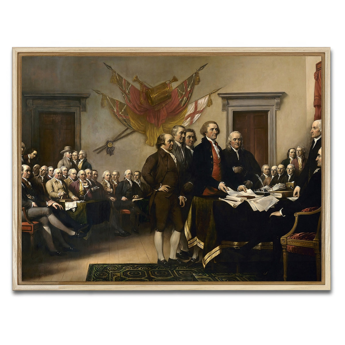 AUTO-MOCKUP WHITE | Declaration of Independence | 1 Piece | Natural Framed Canvas | group=4x3