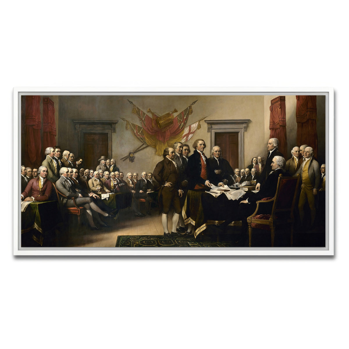AUTO-MOCKUP WHITE | Declaration of Independence | 1 Piece | White Framed Canvas | group=2x1