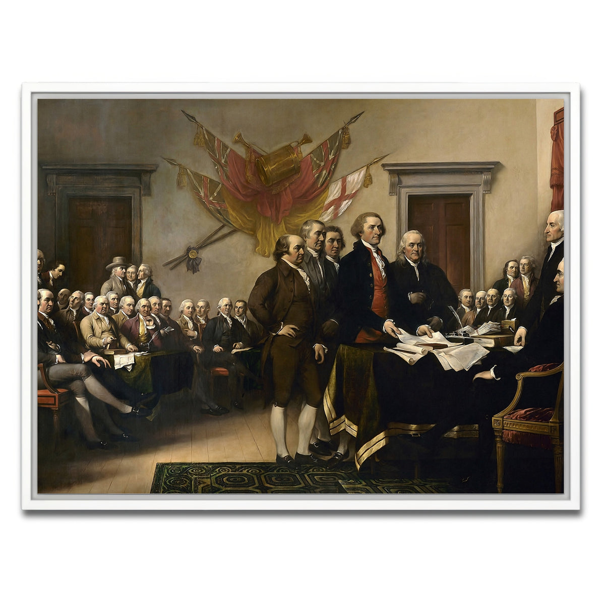 AUTO-MOCKUP WHITE | Declaration of Independence | 1 Piece | White Framed Canvas | group=4x3