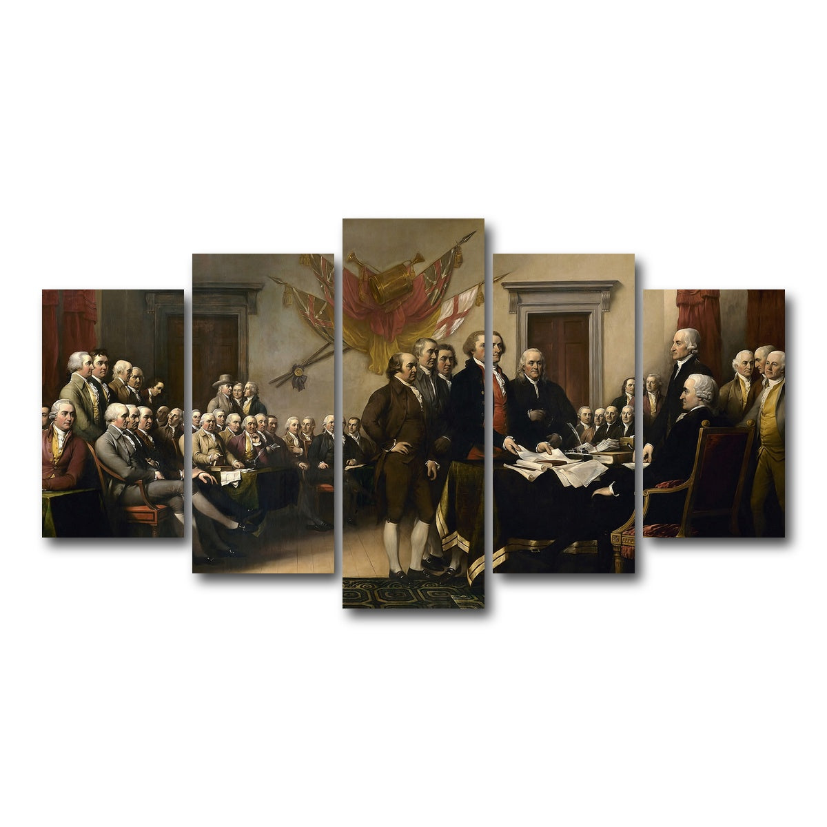 AUTO-MOCKUP WHITE | Declaration of Independence | 5 Piece | Gallery Wrap Canvas | group=5_normal