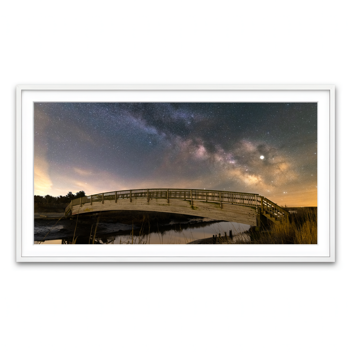 Framed Print 2x1 White