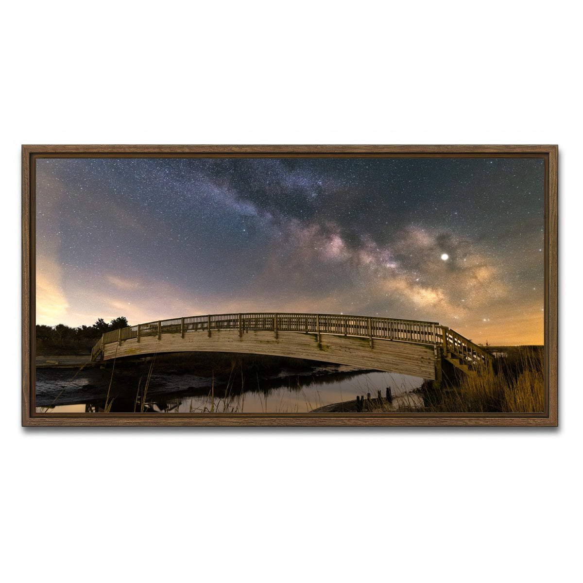 AUTO-MOCKUP WHITE | Deep Space | 1 Piece | Walnut Framed Canvas | group=2x1