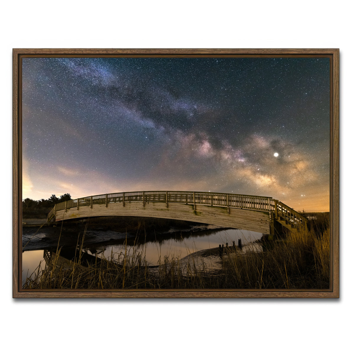 AUTO-MOCKUP WHITE | Deep Space | 1 Piece | Walnut Framed Canvas | group=4x3