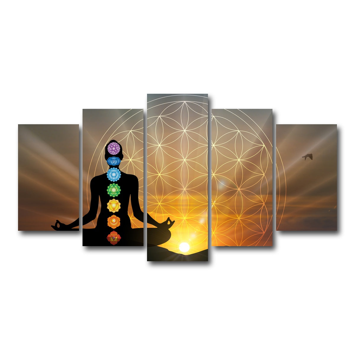 AUTO-MOCKUP WHITE | Deep meditation | 5 Piece | Gallery Wrap Canvas | group=5_normal