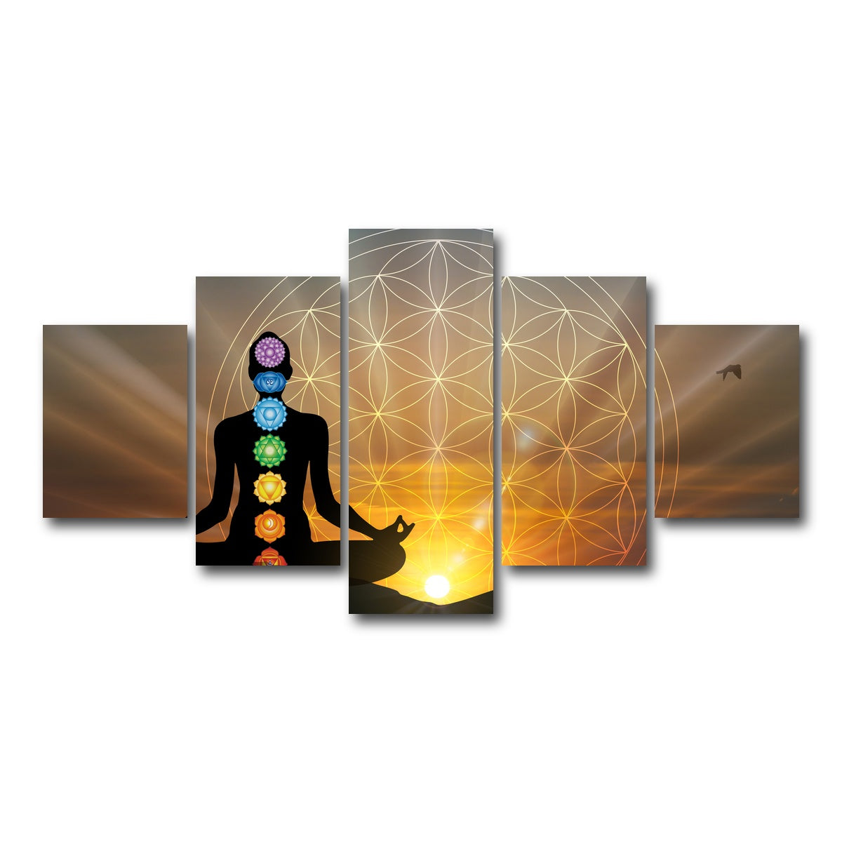 AUTO-MOCKUP WHITE | Deep meditation | 5 Piece | Gallery Wrap Canvas | group=5_short