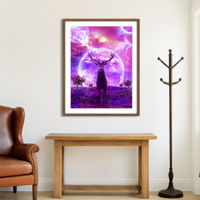 AUTO-MOCKUP ROOM | Deer Space Wall Art