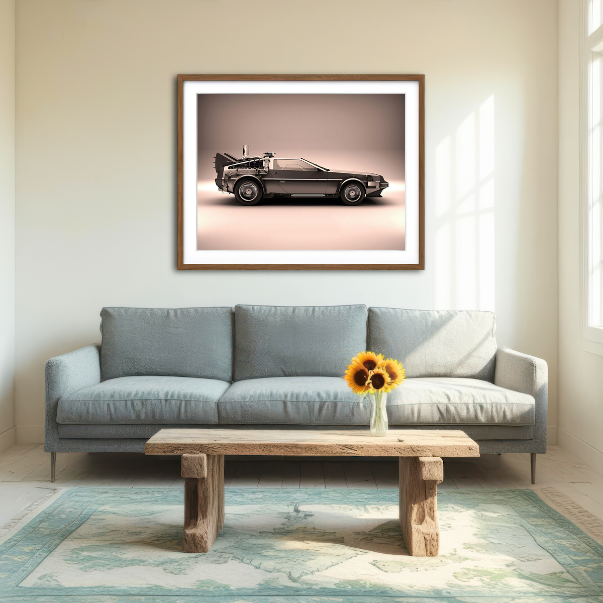 AUTO-MOCKUP ROOM | DeLorean Wall Art