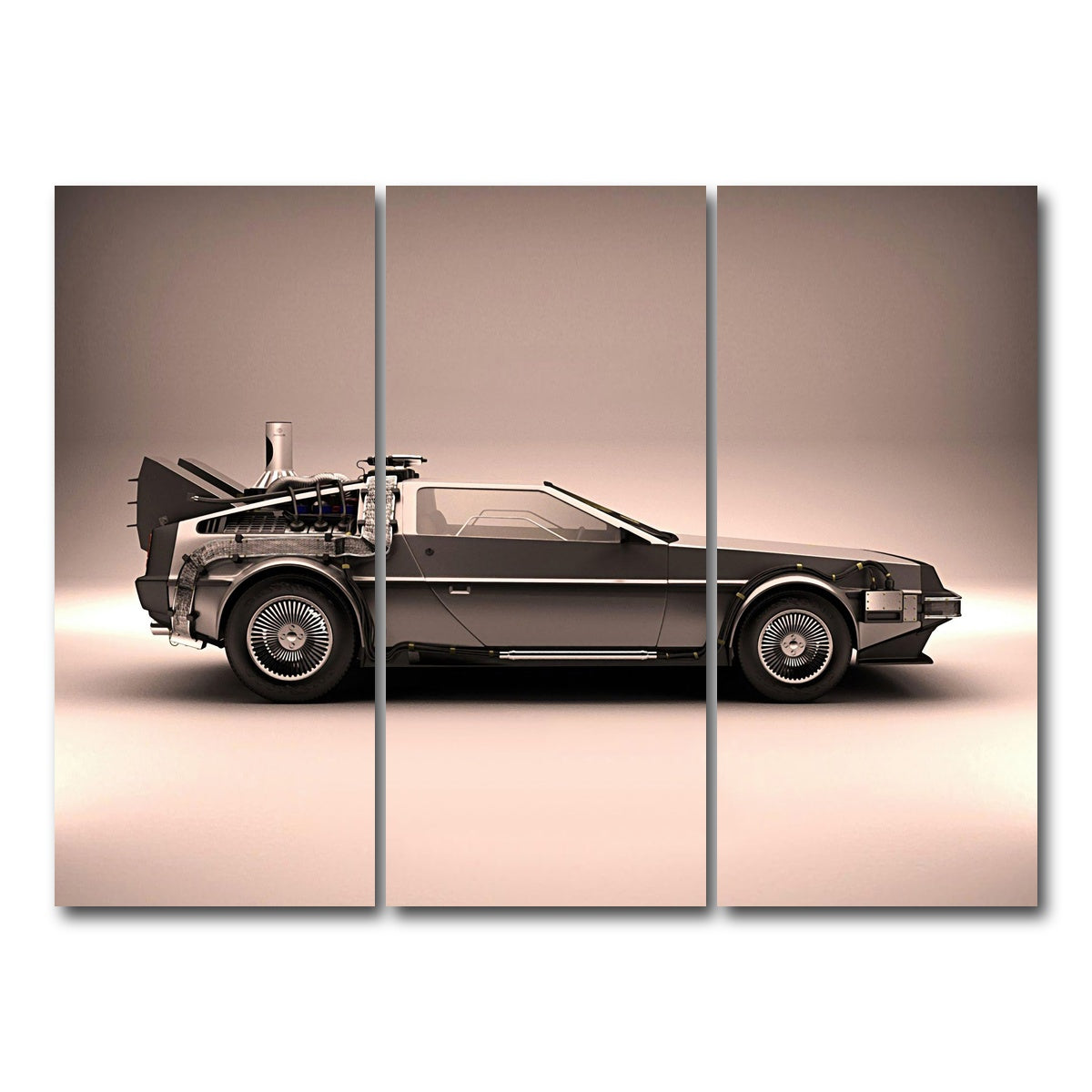 AUTO-MOCKUP WHITE | Delorean | 3 Piece | Gallery Wrap Canvas | group=8x18