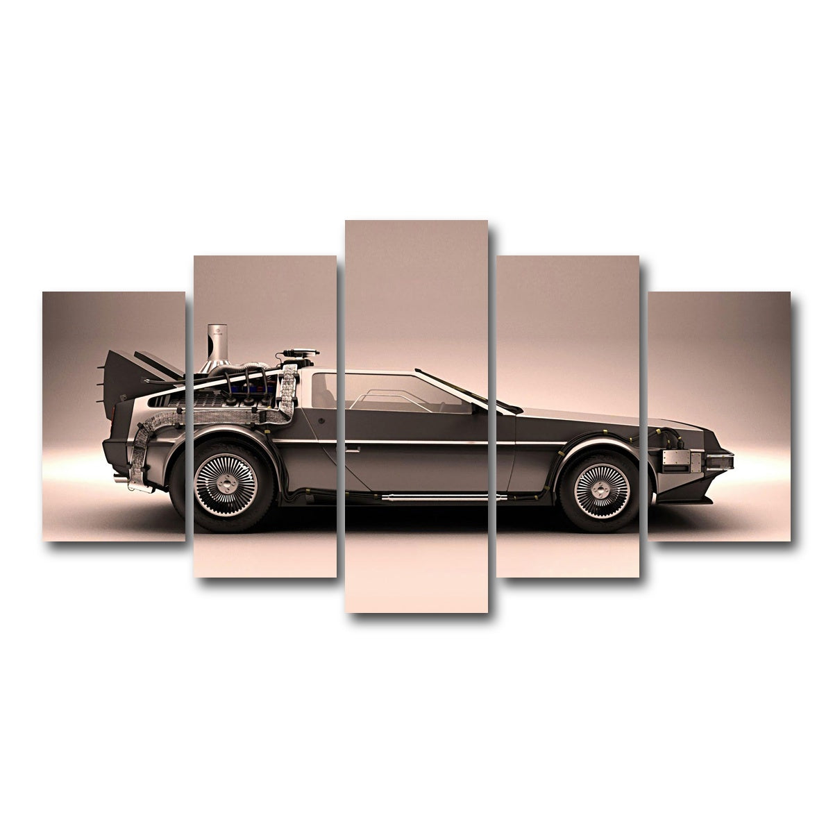 AUTO-MOCKUP WHITE | Delorean | 5 Piece | Gallery Wrap Canvas | group=5_normal