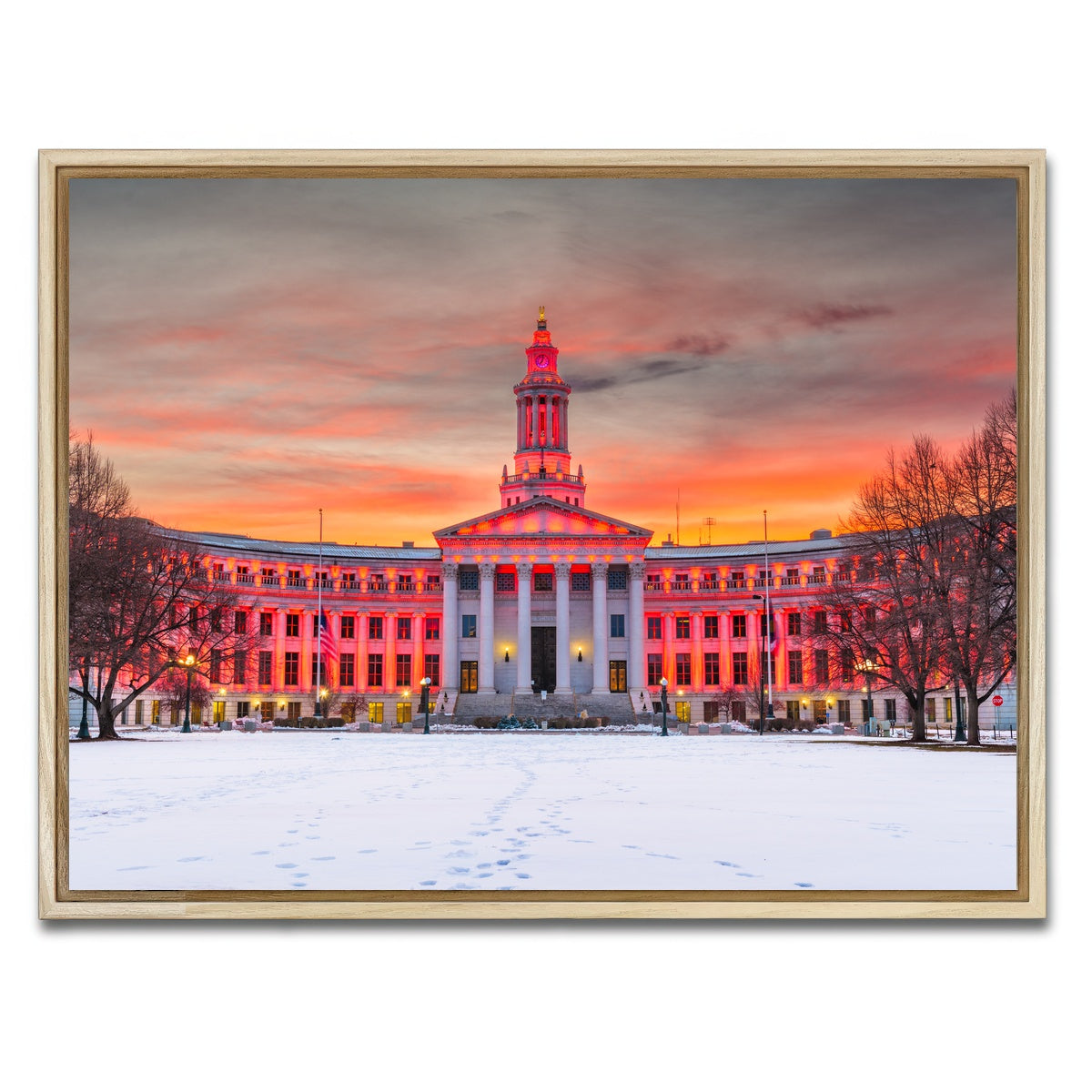 AUTO-MOCKUP WHITE | Denver County | 1 Piece | Natural Framed Canvas | group=4x3