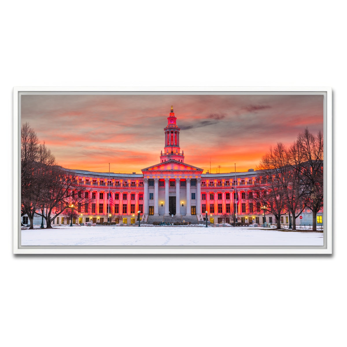 AUTO-MOCKUP WHITE | Denver County | 1 Piece | White Framed Canvas | group=2x1