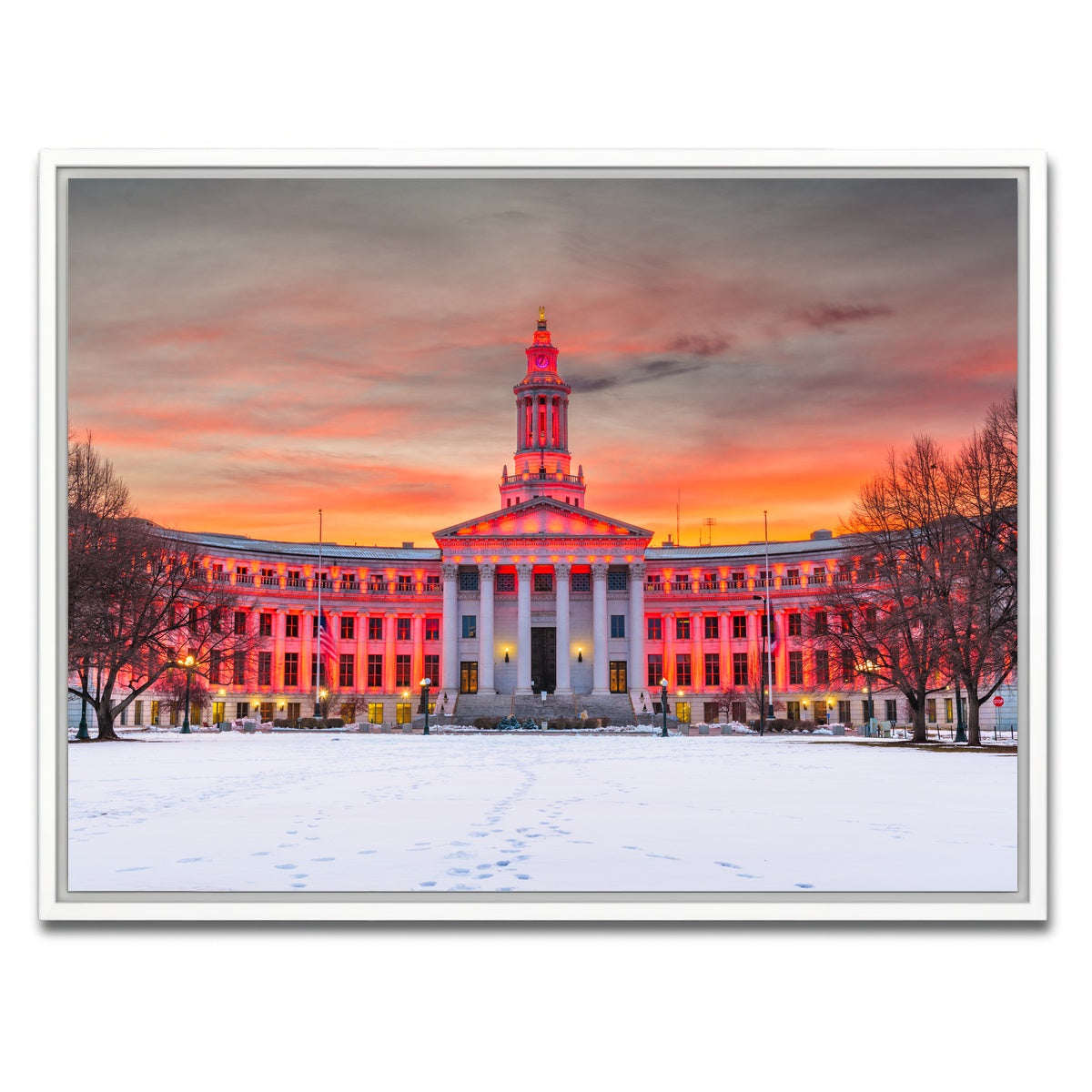 AUTO-MOCKUP WHITE | Denver County | 1 Piece | White Framed Canvas | group=4x3